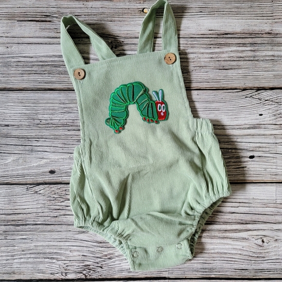 The Very Hungry Caterpillar First Second Birthday Cake Smash Romper Crown Set - Picture 10 of 16